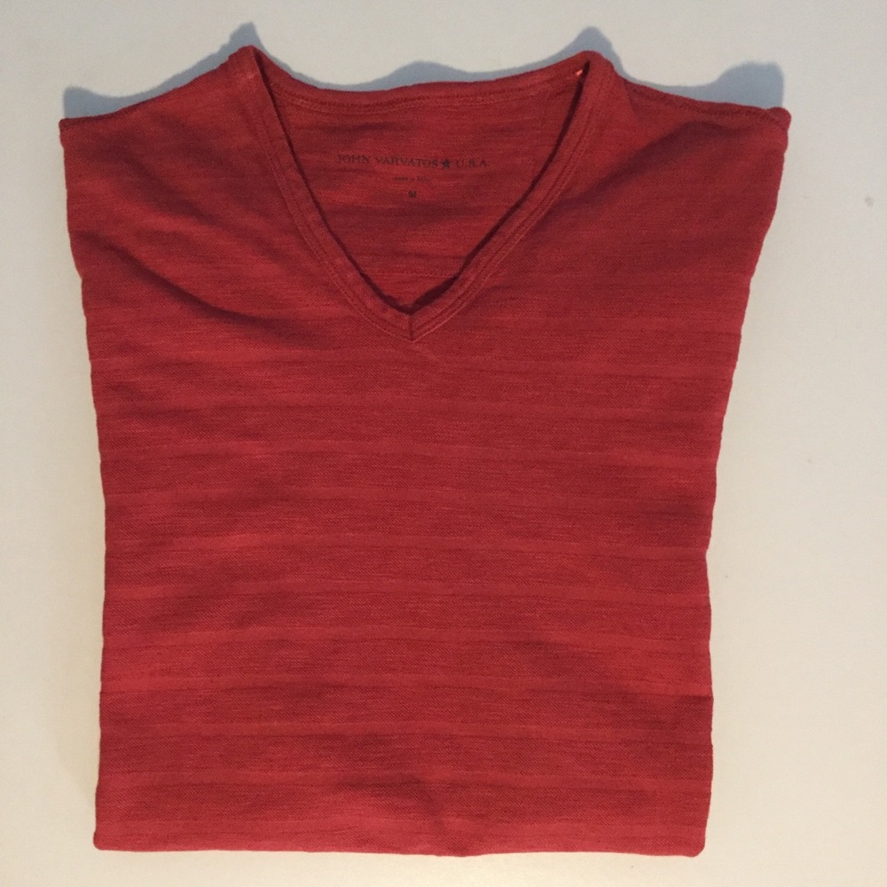 John Varvatos Ribbed V-neck Muscle Shirt Medium